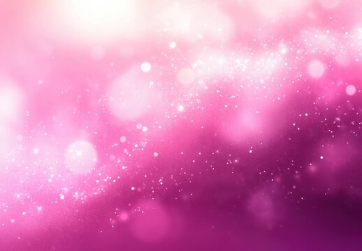 Dreamy pink bokeh gradient with sparkling particles, soft glowing light and romantic shimmer