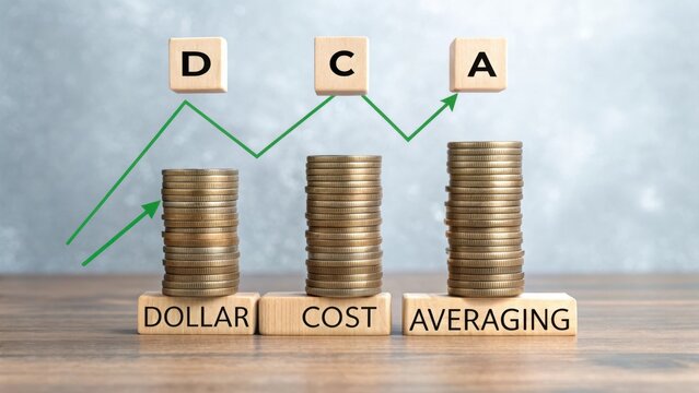 Dollar cost averaging investment strategy for financial gain