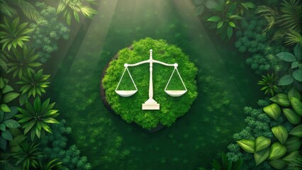 Green environmental justice scale balances nature and law