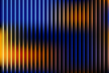 Vibrant Vertical Striped Abstract Background With Blue and Orange Gradient Light. Modern digital design perfect for technology, luxury, and futuristic visuals.