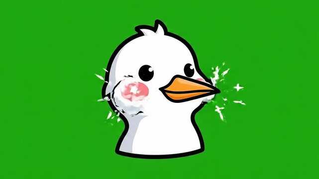 Cute chick emotes happy expressions animation