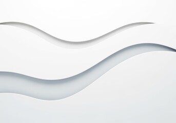Abstract white paper layers with curved lines, creating a sense of depth and movement.