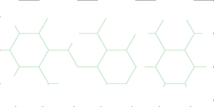 Abstract green hexagon pattern background featuring a futuristic 3D geometric structure for technology and science web design