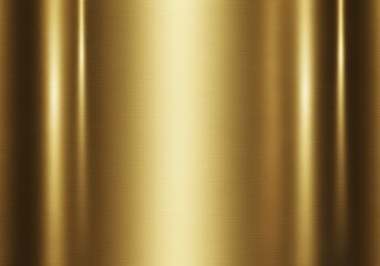 A close-up shot of a golden, metallic surface with vertical light reflections.