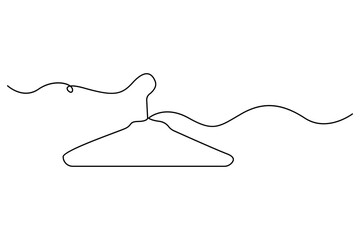 Continuous one line hanger illustration minimalist outline design

