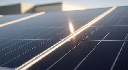 Close-up view of solar panels capturing sunlight.
