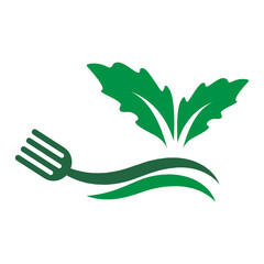 Eco food logo icon