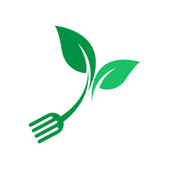 Eco food logo icon