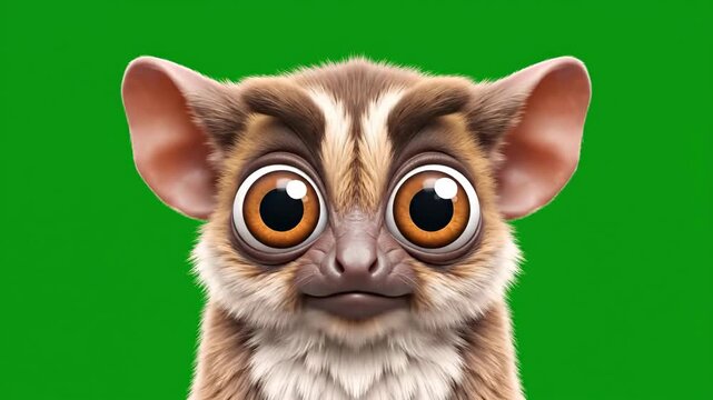 Cute Slow Loris Expressive Face Sequence