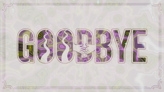 Seamless tunnel vj loop screensaver featuring vibrant goodbye animation