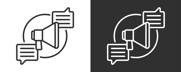 Promotion Icon Set Vector Collection Isolated In Black And White