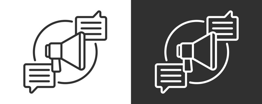 Promotion Icon Set Vector Collection Isolated In Black And White