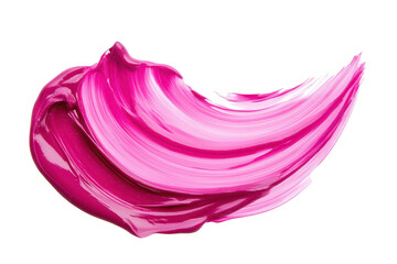 A and dynamic swirl of bright pink paint on a clean white background. the fluidity and texture of the medium. ideal for creative projects or artistic expressions