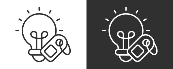 Fototapeta premium Innovation Icon Set Vector Collection Isolated In Black And White