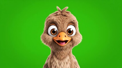 Cute baby bird showing happy expressions - Powered by Adobe