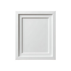 Empty white picture frame isolated on transparent background
