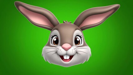 Cute cartoon bunny expressing different emotions