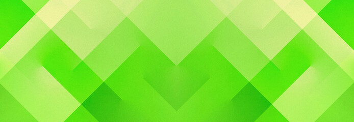 Abstract geometric design with layered translucent shapes in fresh lime, soft mint, bright chartreuse and light pistachio tones, forming a modern symmetrical pattern enhanced by subtle grain texture