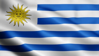 Fototapeta premium national flag of Uruguay