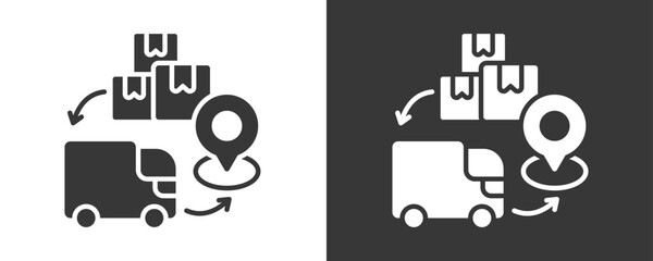 Supply Chain Icon Set Vector Collection Isolated In Black And White