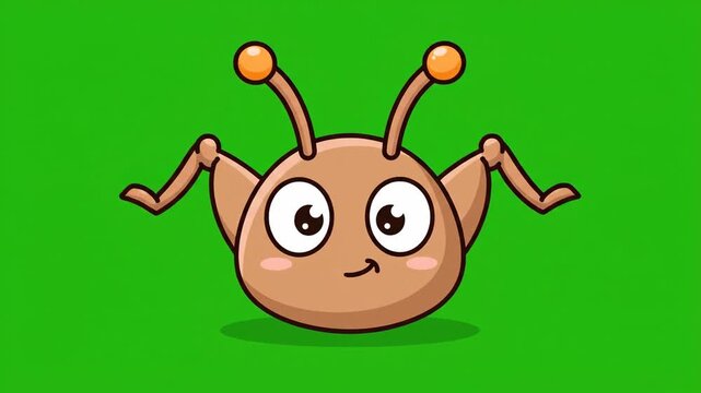 Cute Ant Character Expressing Different Emotions