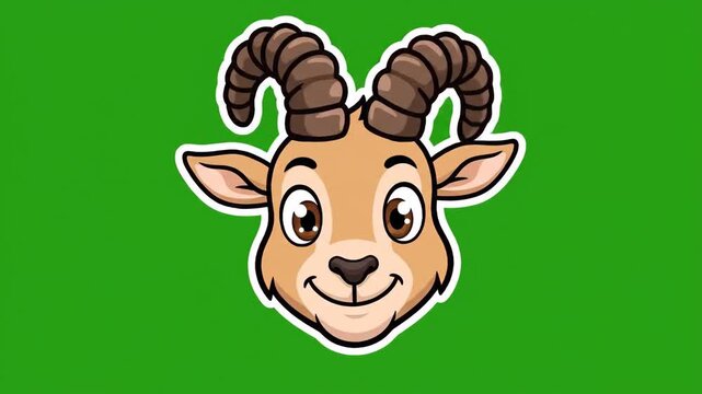 Cartoon Ram Character Expressing Various Emotions