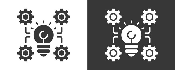 Implementation Icon Set Vector Collection Isolated In Black And White