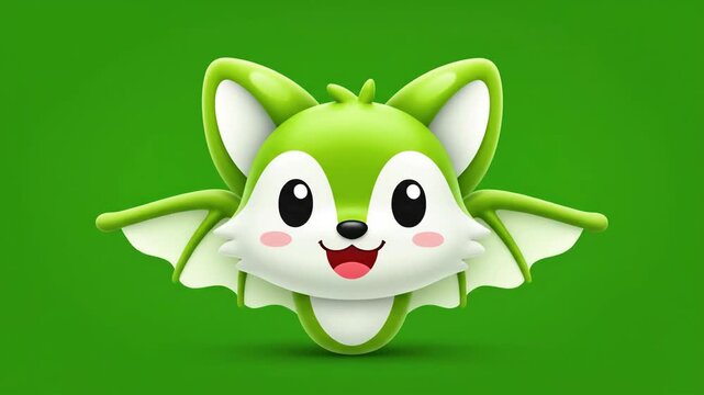 Cute fox character winking and smiling animation