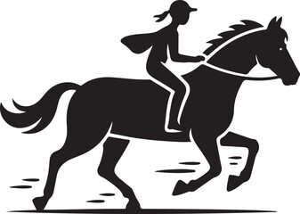 Person riding horse silhouette icon