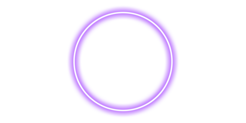 Shine purple neon circle frame for design
