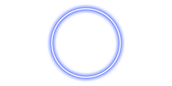 Shine blue neon circle frame for design - Powered by Adobe