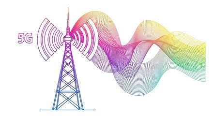 Experience the future with vibrant 5G network technology and connectivity