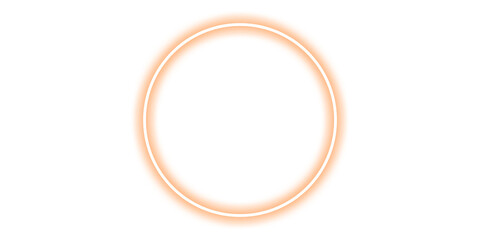 Shine brown neon circle frame for design