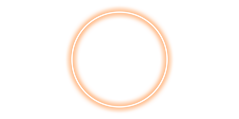 Shine brown neon circle frame for design
