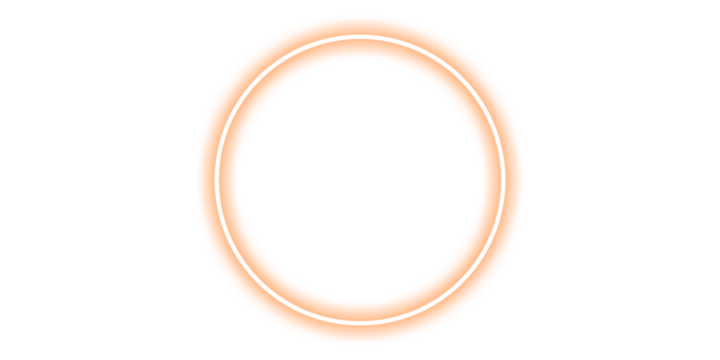 Shine brown neon circle frame for design
