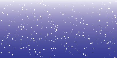 Snowfall background illustration with white snowflakes falling over a subtle purple to blue gradient sky, perfect for Christmas and winter.