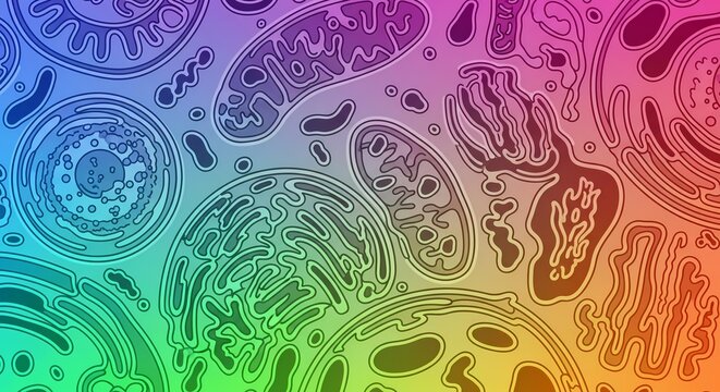 Explore cell structure with vibrant colors for educational science posters