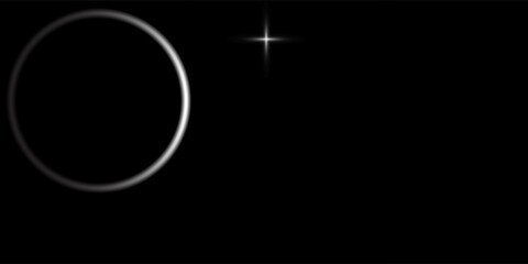 Minimal Night Sky With Ring Eclipse and Star Accent For Space Themed Stock Image