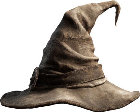 Weathered Wizard's Hat: A Symbol of Timeless Magic and Enchantment