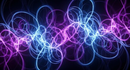 Vibrant neon glow swirls with energy, perfect for modern designs today