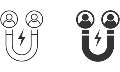 Attracting Talent: Capturing the essence of talent acquisition, this image depicts a magnet attracting individuals, symbolizing the core of human resources and recruitment. 