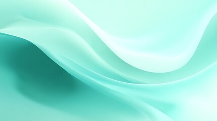 Obraz premium Minimal Soft Pastel Mint Matte Gradient with Ultra Clean Smooth Tone, Wide Empty Header Layout, Calm Corporate Style, Optimized for Business Presentations, Dashboard, Marketing and Branding Templates