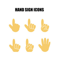 ハンドサインのベクターアイコンセット