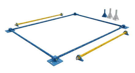 Boxing ring isolated on transparent background, a symbol of combat sport and athletic competition