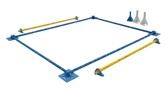 Boxing ring isolated on transparent background, a symbol of combat sport and athletic competition