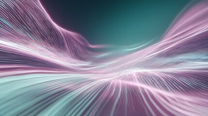 Abstract background with glowing lines pink and blue waves technology futuristic design digital art concept