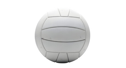 A white volleyball is isolated on transparent background, ready for a game on the beach