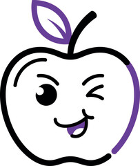 Abstract geometric shape with vibrant color gradients isolated on transparent background