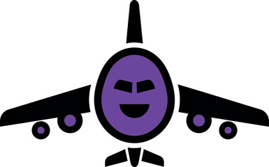 Abstract geometric shape with vibrant color accents isolated on transparent background