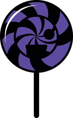 Abstract geometric shapes in vibrant colors isolated on transparent background